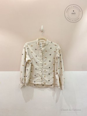 Camisa Bordada Onni Bege | Tam: M