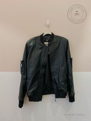 Jaqueta Oversized Couro Kor Collection Preta | Tam: 36