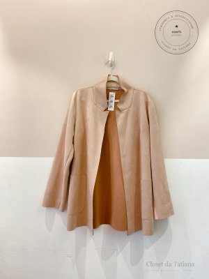 Sobretudo Suede Zara Bege | Tam: G