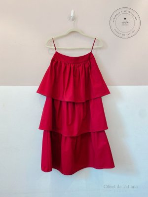 Saia Midi Babados Vinho | Tam: 40