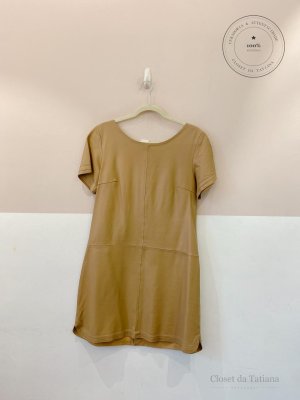 Vestido Couro Bria Bege | Tam: 40
