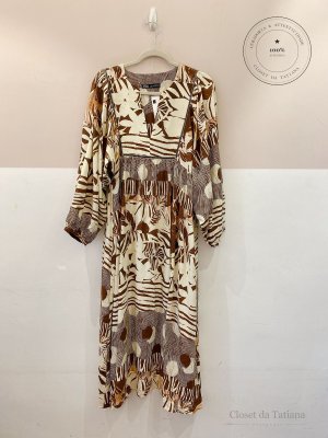 Vestido Estampado Flores Zara | Tam: M