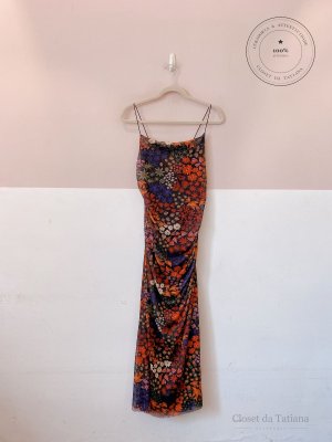 Vestido Midi Tule Jardim Farm | Tam: G