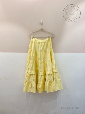 Saia Longa Camadas Amarela | Tam: M