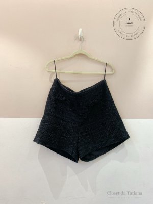Short Tweed It Brand Preto | Tam: G