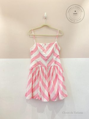 Vestido Curto Listrado Farm | Tam: M