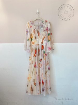 Vestido Longo Estampado Farm | Tam: P