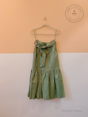 Saia Longa Couro Renatta Gomes Verde | Tam: P