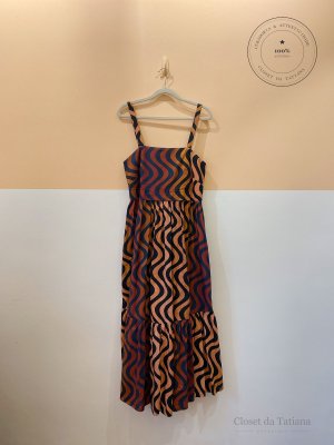 Vestido Midi Estampa Andrea Marques Marrom | Tam: 38