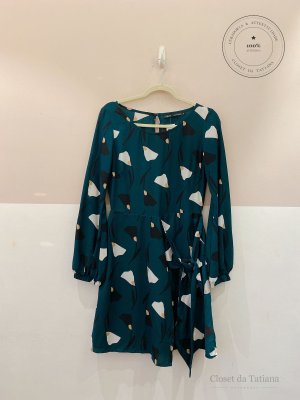 Vestido Floral Maria Filó Verde | Tam: P