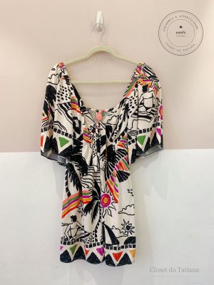 Vestido Curto Estampado Farm | Tam: P