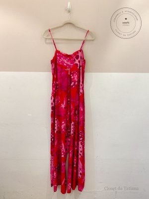 Macacão Estampado Farm Rosa | Tam: G