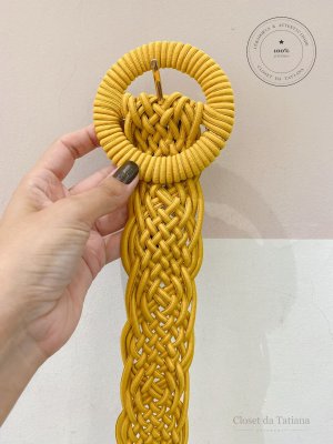 Cinto Corda Zara 90Cm - Amarelo