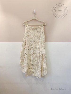 Saia Crochet Zara Branca | Tam: P