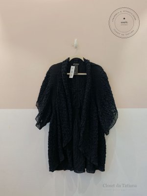 Kimono Texturizado Anne Fontaine M/G - Preto