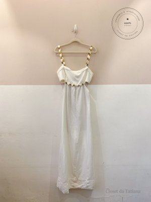 Vestido Midi Recorte Vix Branco | Tam: M