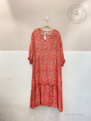 Vestido Midi Floral Couchel 44/46 - Rosa