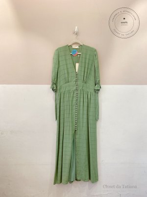 Vestido Midi Cris Barros Verde | Tam: 38
