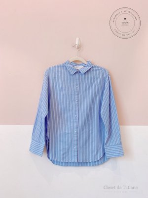 Camisa Listrada Zara Azul | Tam: PP