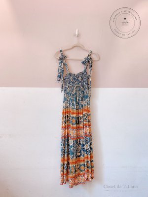Vestido Midi Floral Busto Farm | Tam: P