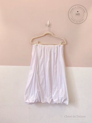 Saia Midi Balonê Pitta U - Branca