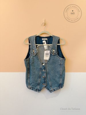 Colete Jeans Curto Nv | Tam: G