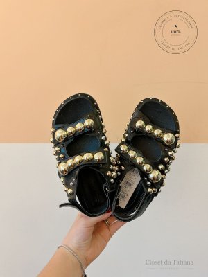 Papete Tachas Douradas Shoe A Shoe Preta | Tam: 34