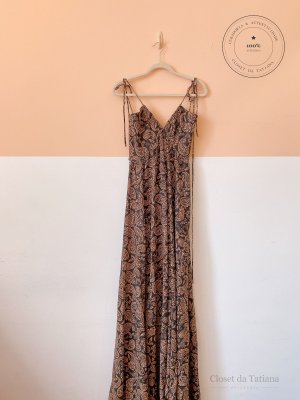Vestido Estampa Dress To Marrom | Tam: M