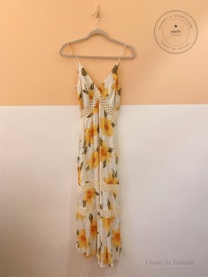 Vestido Midi Flores Amarelas Farm | Tam: P