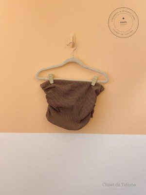 Top Textura Zara Marrom | Tam: M