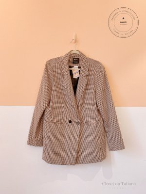 Blazer Pied Poule Renner Bege | Tam: G