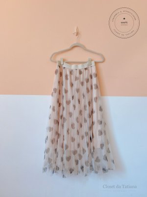 Saia Midi Tule Corações Vivian Fashion | Tam: GG