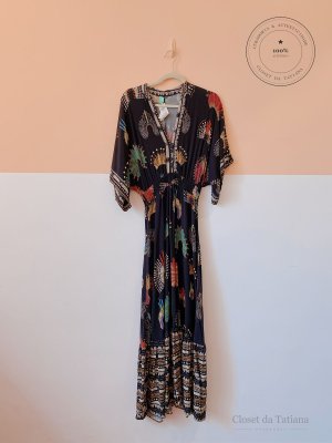 Vestido Midi Estampa Farm Preto | Tam: P