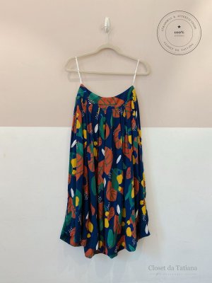 Saia Midi Estampada Cantão | Tam: M