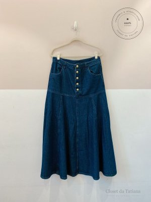 Saia Jeans Ampla Mixed | Tam: 44