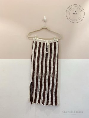 Saia Midi Crochet Listrada Saynalô | Tam: M