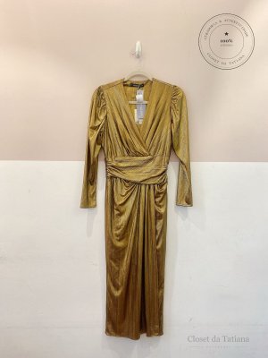 Vestido Midi Metalizado Amissima | Tam: M