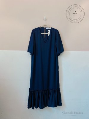 Vestido Midi Marinho Luiza Botto | Tam: G