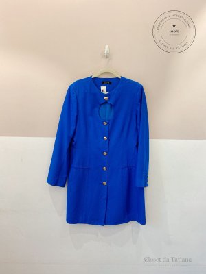 Vestido Reto Botões Agilitá Azul | Tam: G