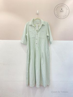 Vestido Longo Pespontos Anpô | Tam: G