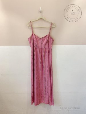 Vestido Midi Floral Maria Filó Rosa | Tam: GG