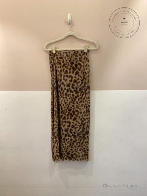 Saia Midi Tule Onça Zara | Tam: P