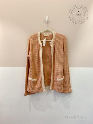 Casaqueto Tricot Carol Bassi Rosa | Tam: G