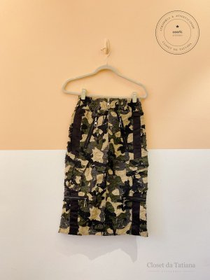 Saia Midi Estampa Camuflada Nv | Tam: 36