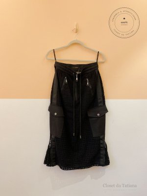 Saia Midi Laise Bolsos Animale Preta | Tam: 36