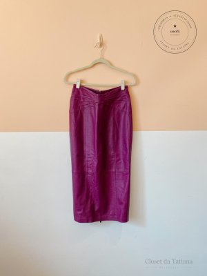 Saia Longa Couro Le Lis Blanc Roxa | Tam: 36