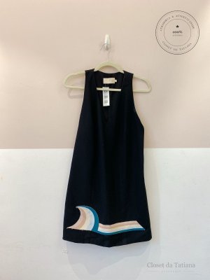 Vestido Curto Estampa Cris Barros Preto | Tam: 36