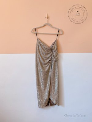 Saia Midi Lilly Sarti Prateada | Tam: 40