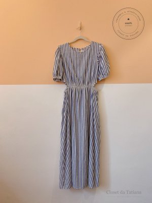 Vestido Listrado Manga Renner | Tam: M