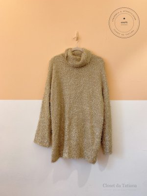 Tricot Gola Pelinhos Animale Dourado | Tam: G